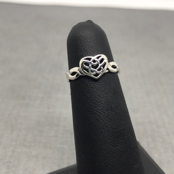 NWT-Sterling Silver (925) Celtic Heart Toe Ring - Picture 2 of 7
